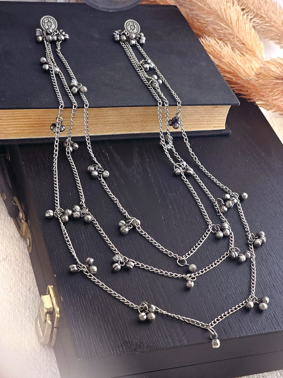 German silver unique design earring necklace