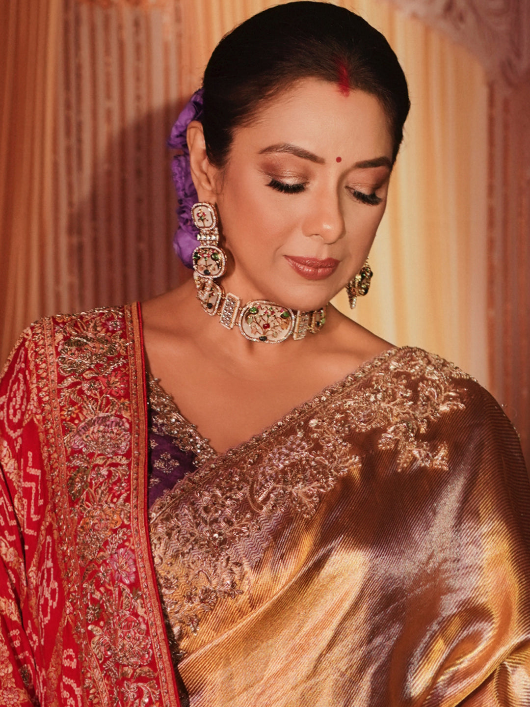 Aira White Meenakari Choker Set