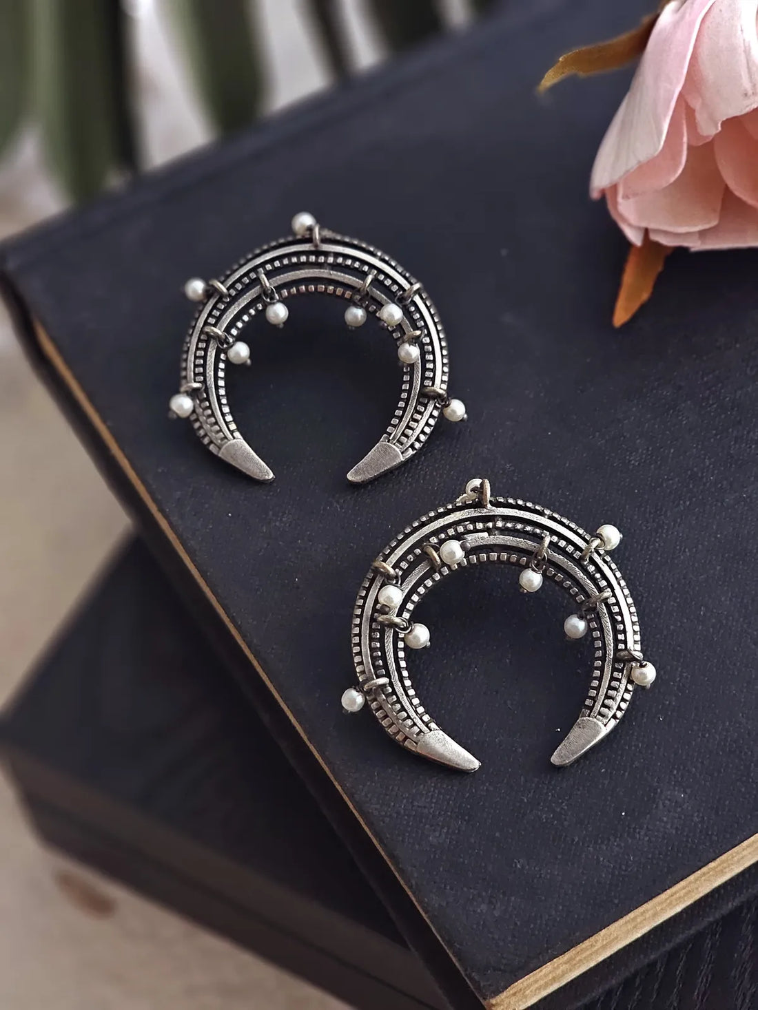 Sofia Grace Crescent German Silver Studs