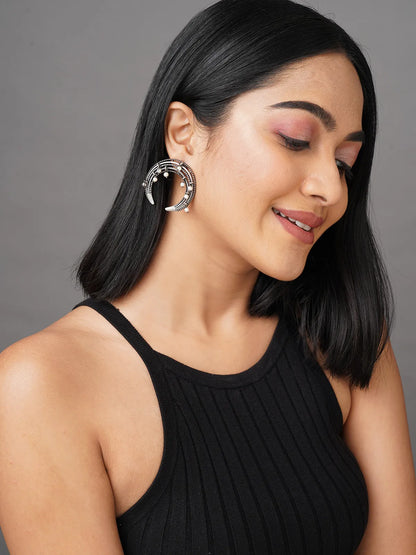 Sofia Grace Crescent German Silver Studs