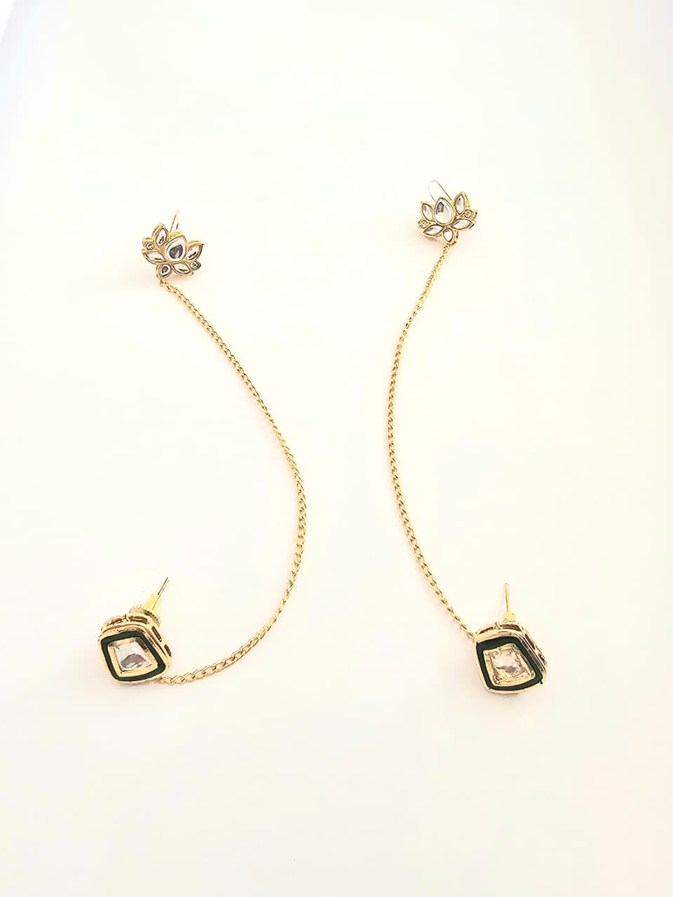 Lotus Grace Golden Earchain