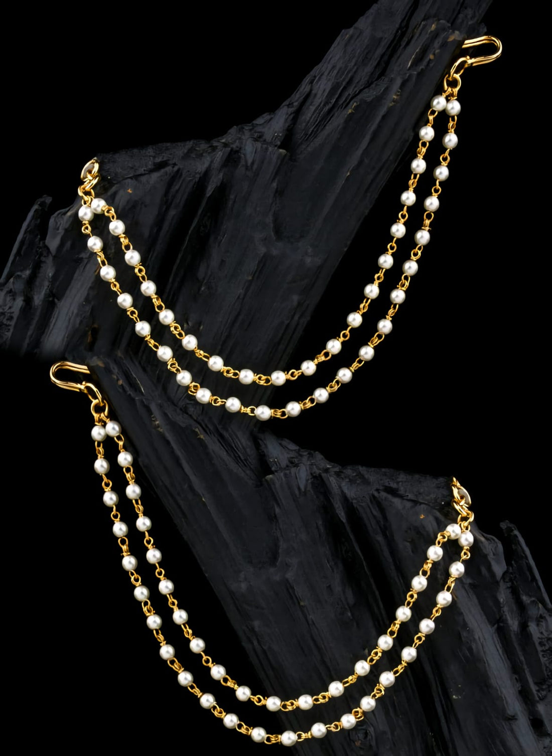 Dual Strand Pearl Earchain