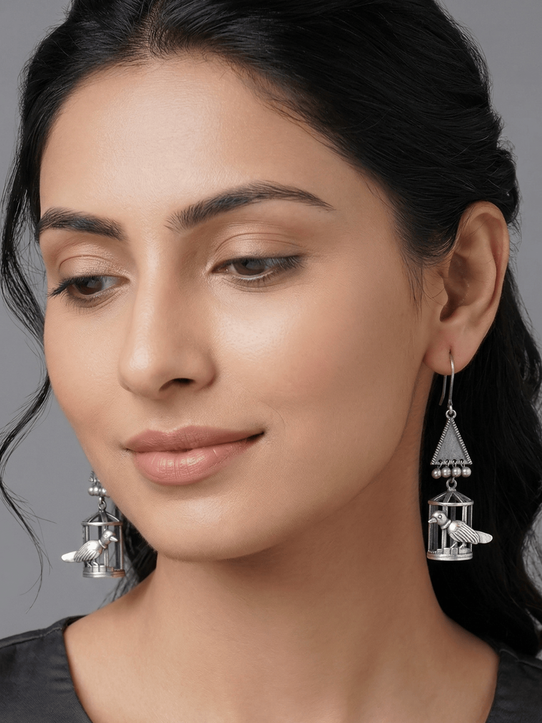 German silver Drop earring