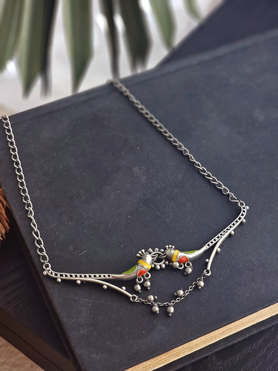 Regal Bird Necklace in German Silver