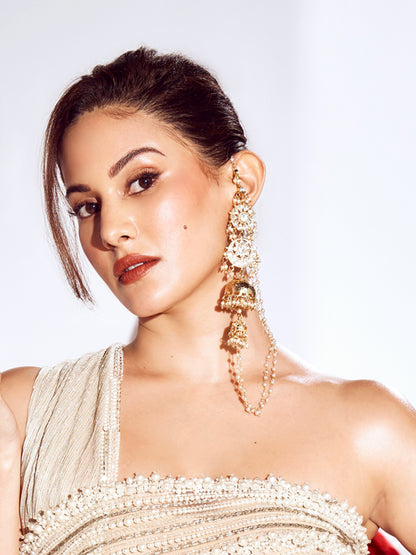 Zyara Majestic Grace Pachi Kundan Earchain