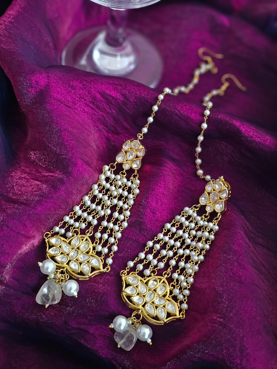 Jhumar Pearl Drop Earrings