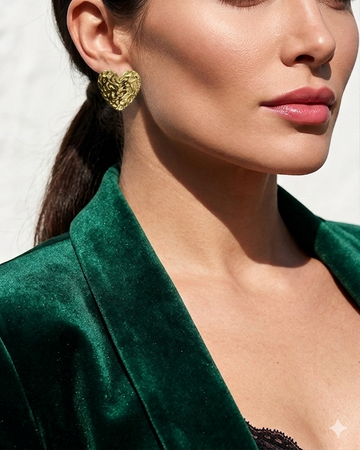 Golden Heart Earrings