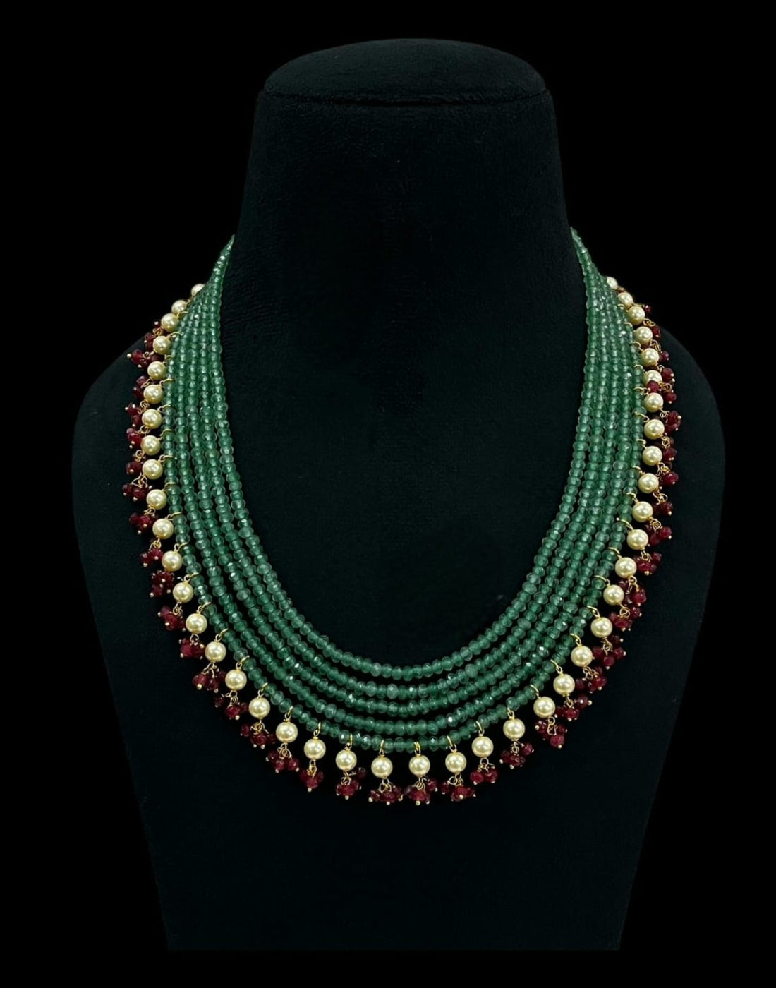 Imperial Green Pearl Necklace