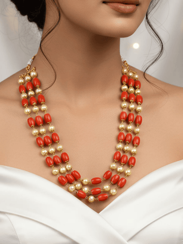 Scarlet Pear Glow Necklace