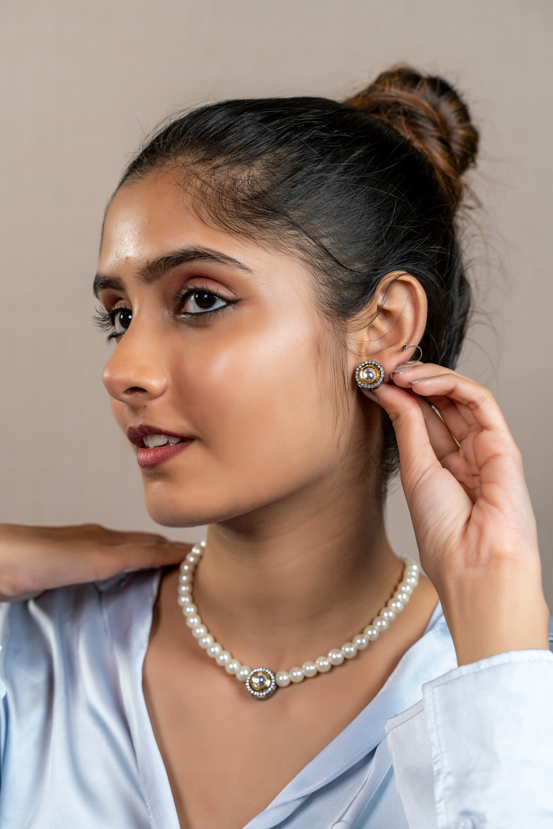 Stella Semi-Precious Pearl Necklace Set