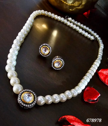 Stella Semi-Precious Pearl Necklace Set