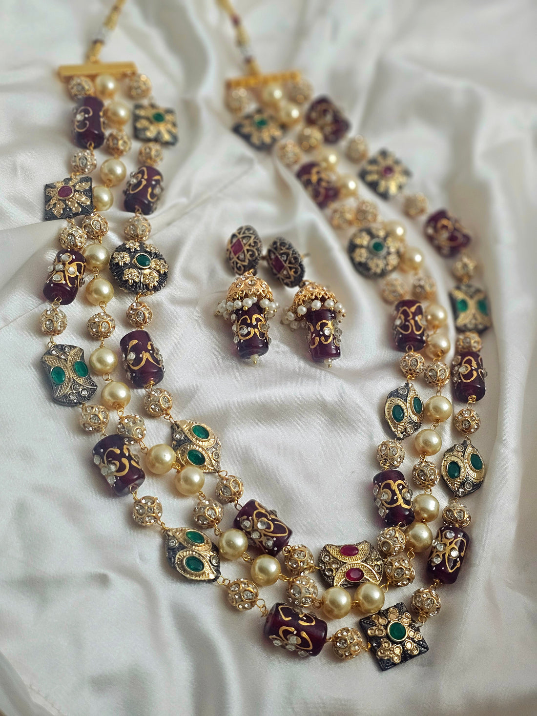 Seraph Handpainted Quartz Necklace Set