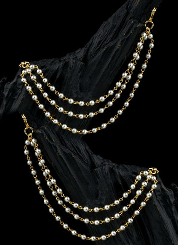 Moonlit Layer Pearl Earchain