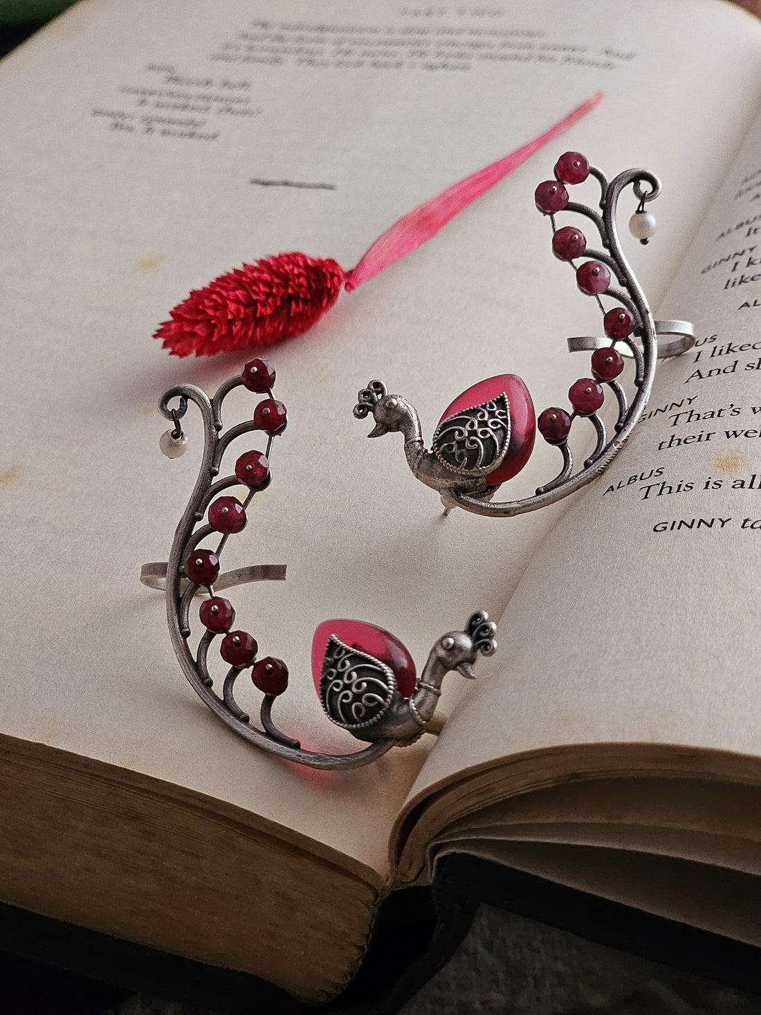 Samaira Peacock Royale Gemstone Bloom Earcuff