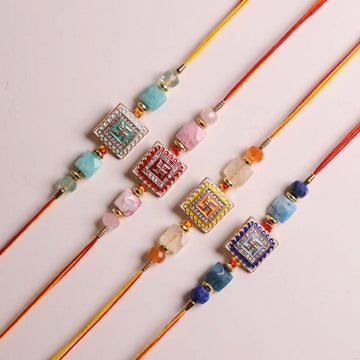 Swastik Square Rakhi Set