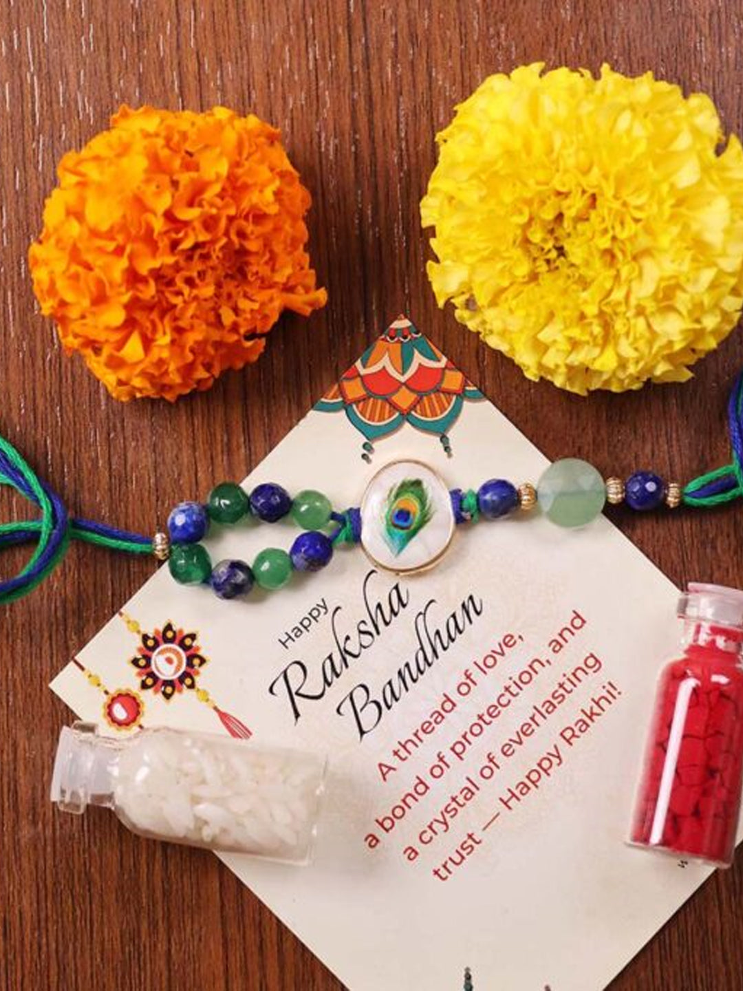 Peacock Wealth and Wisdom Rakhi