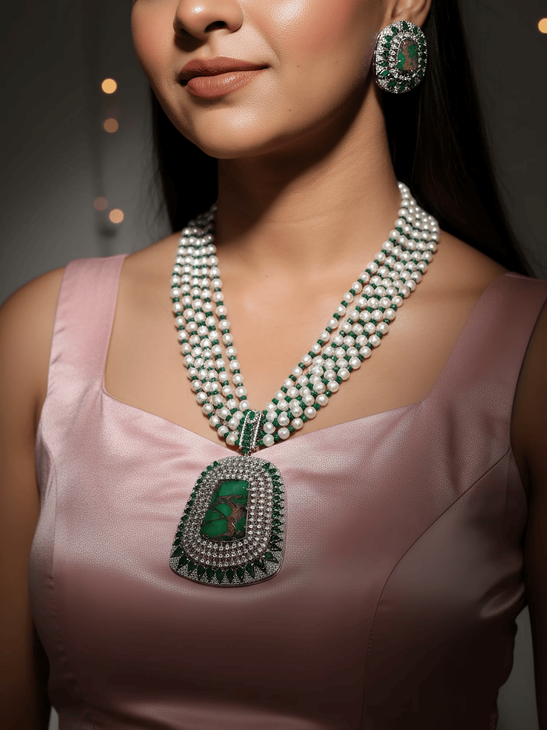 Vanya Mystical Forest Dew Whisper Necklace Ensemble