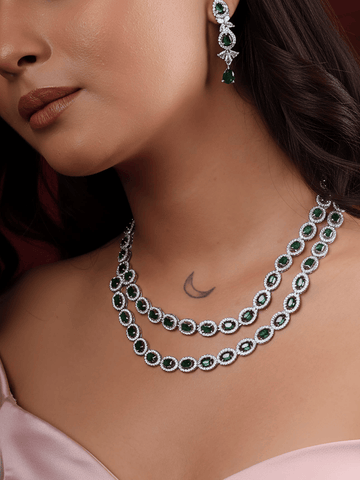 Emerald Grace AD Necklace Set