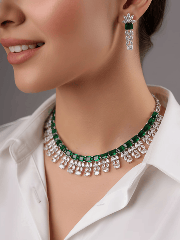 Emerald Glimmer AD Necklace Set