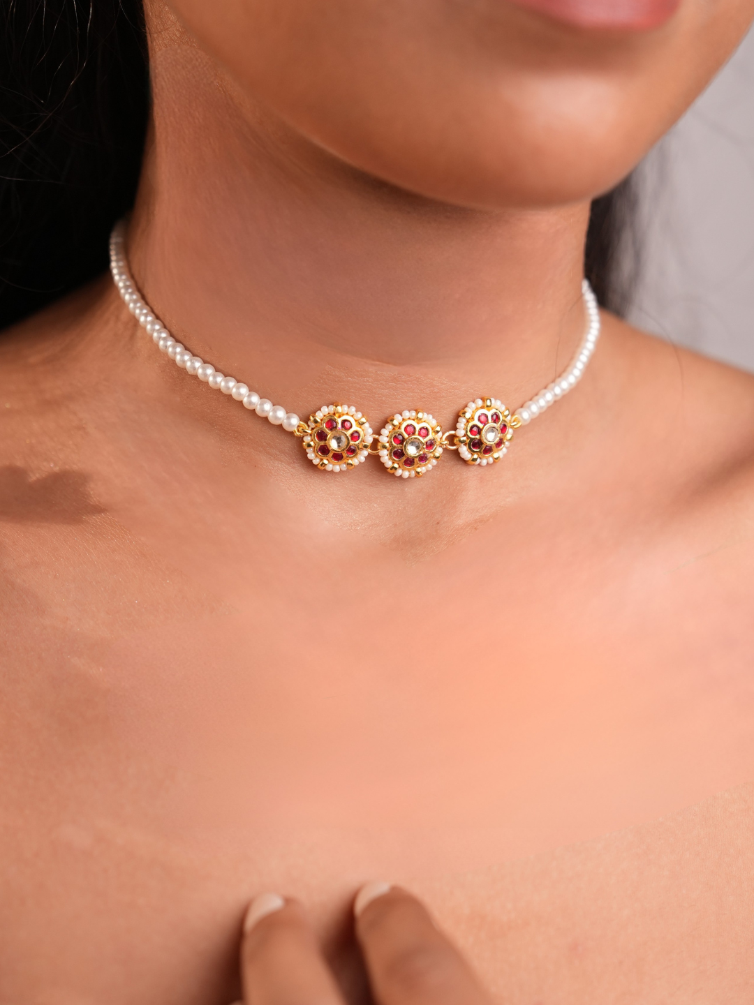The Triflora Pearl Necklace