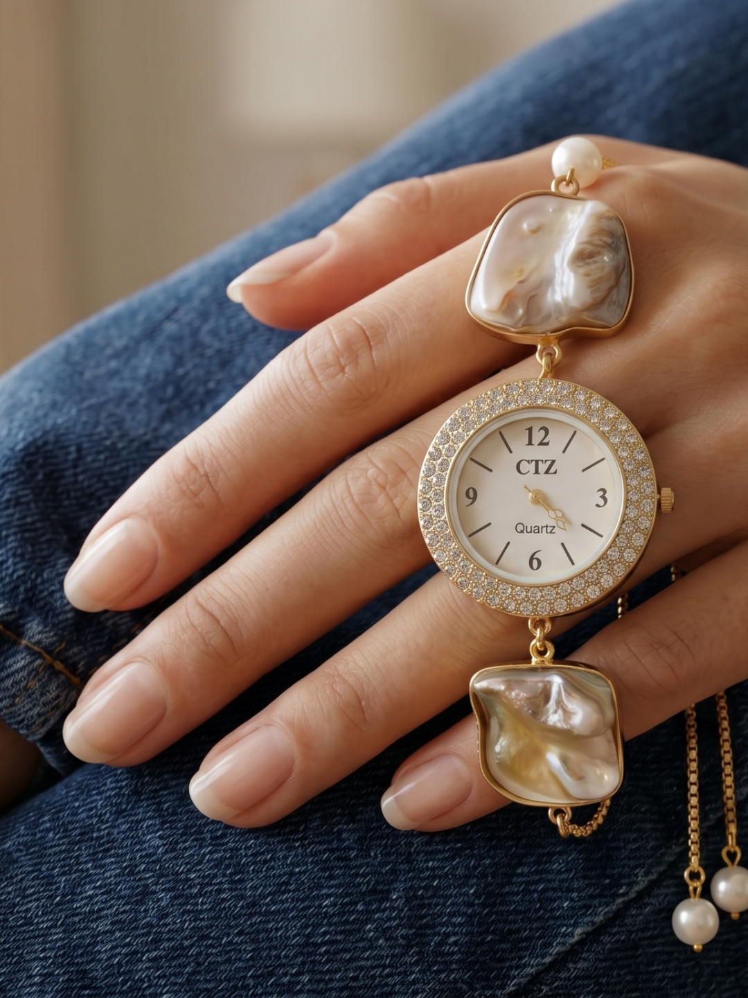 Celeste Pearl Dial Watch