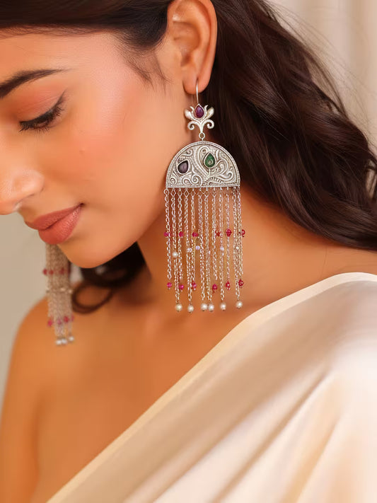 Samaira Majestic Timeless Filigree Dangle Earrings