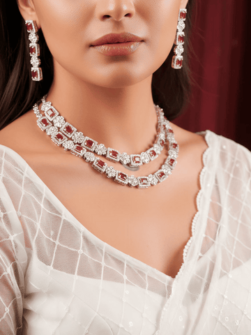 Radiant Layers AD Jewelry Set