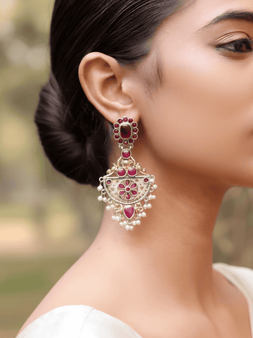 Crimson Glow Monalisa Earrings