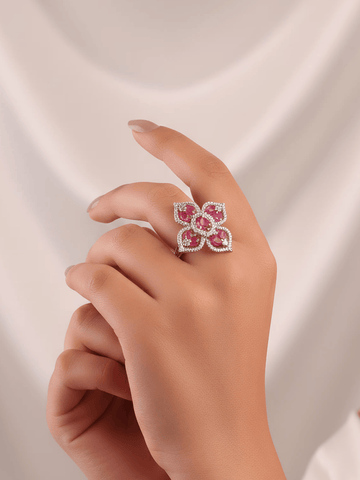 Blush Bloom AD Ring