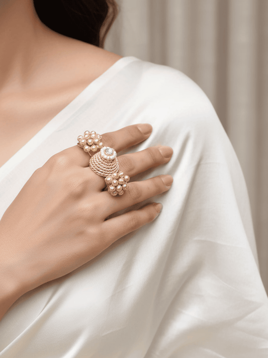 Golden Ghunghroo Twin Rings