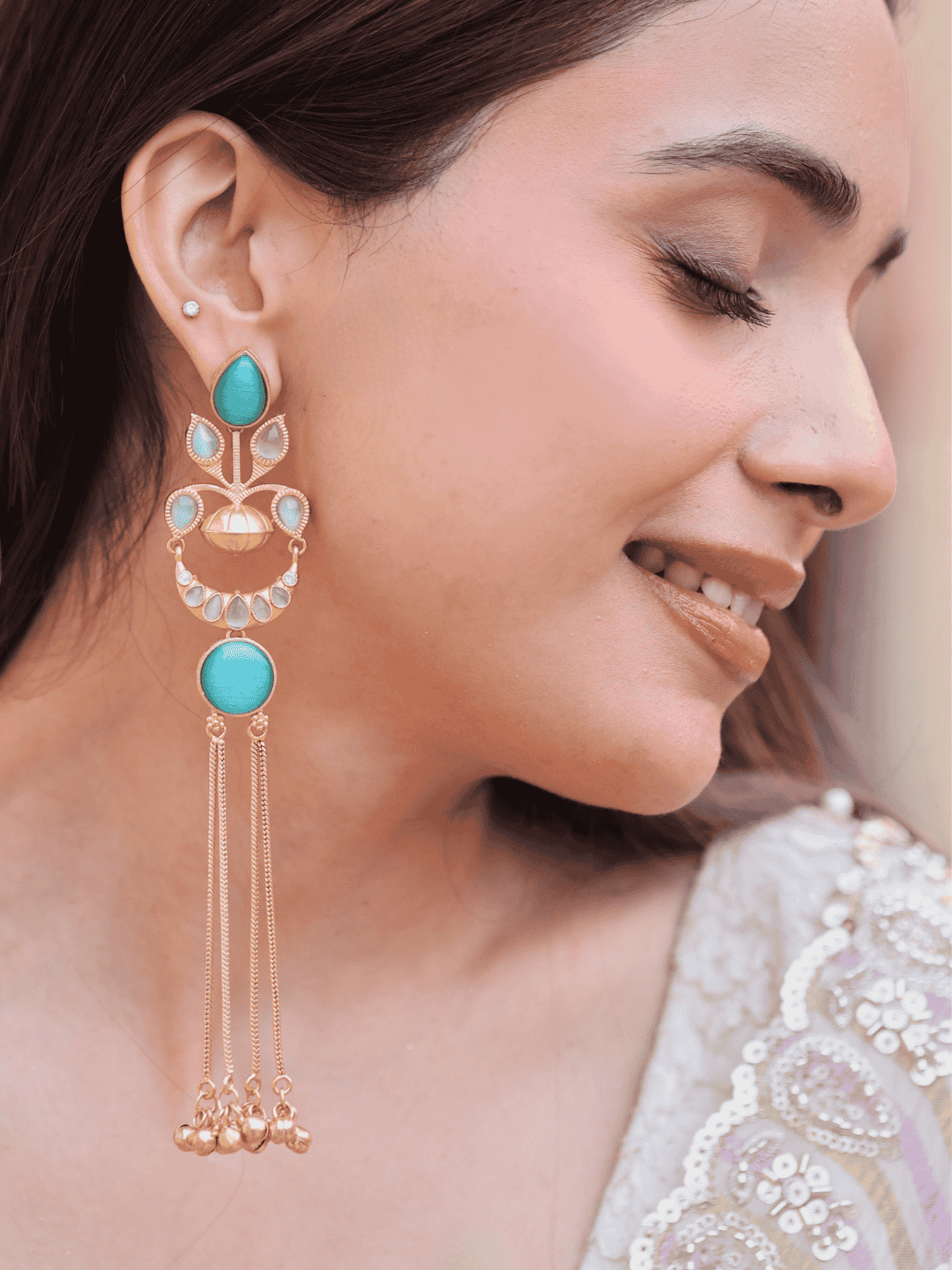 Moon Pearl Earring