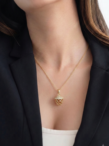 Autumn Acorn Pendant Necklace