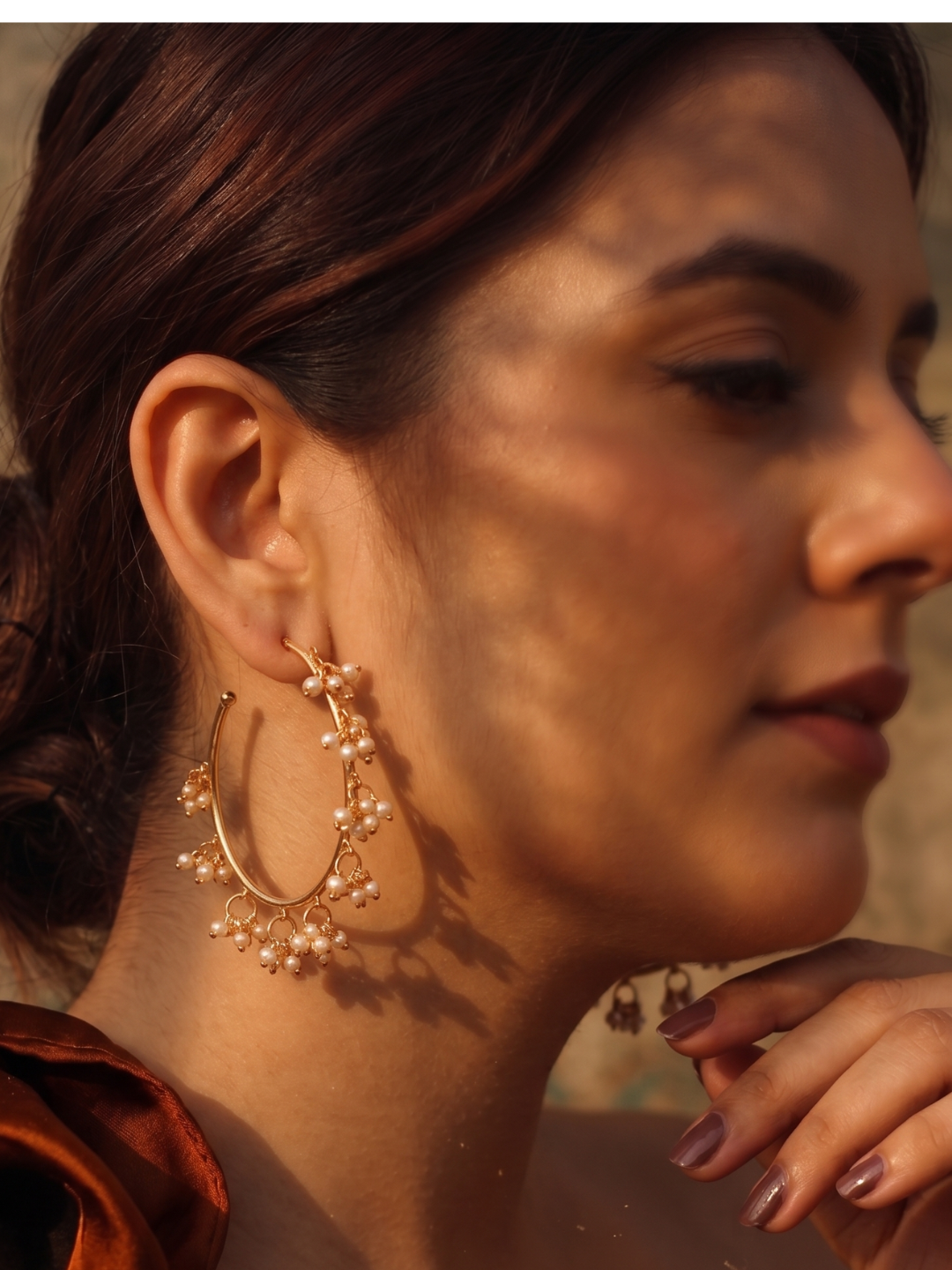 Pearl Charm Bali Earrings
