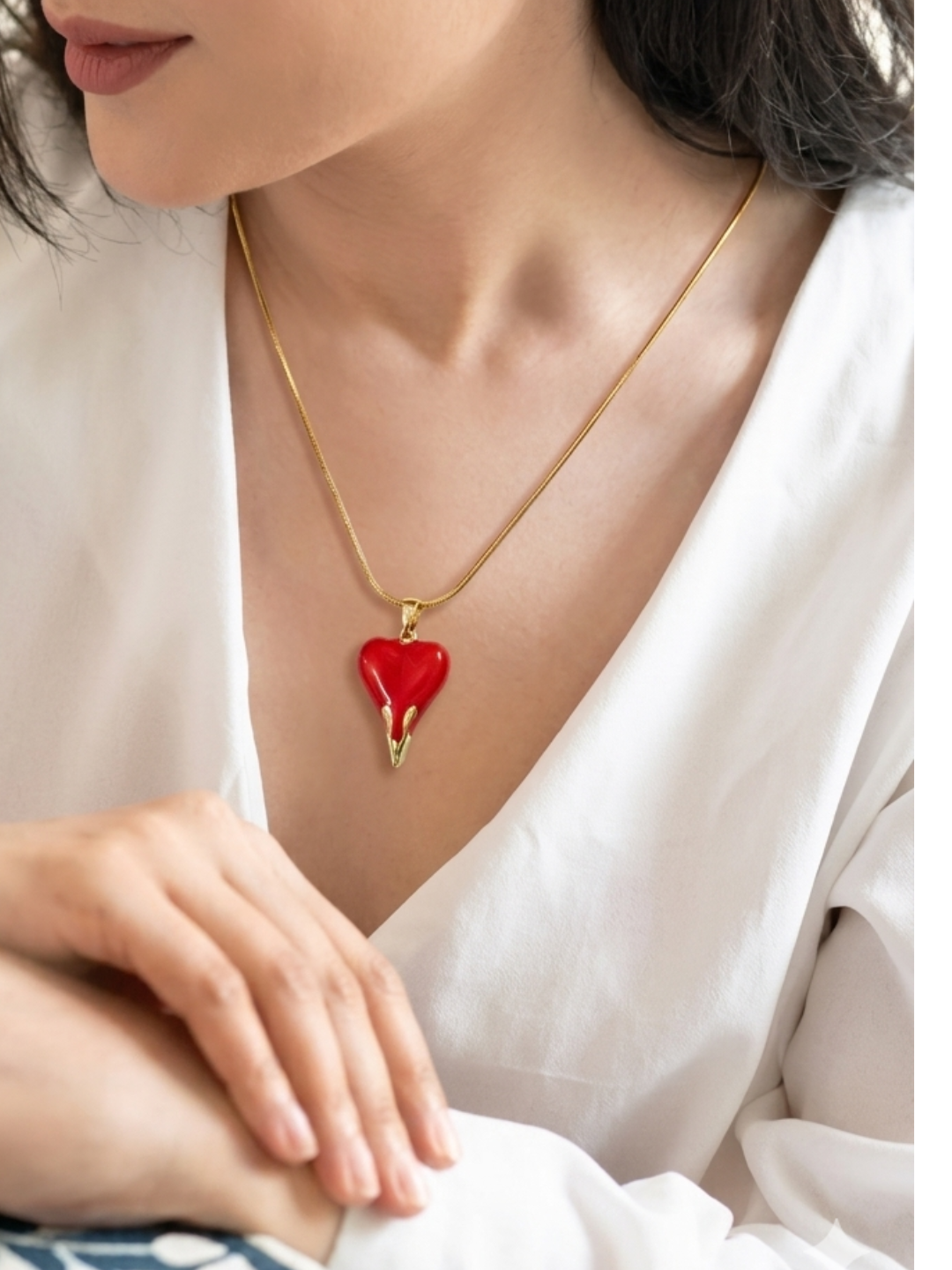 Cherish Heart Shape Pendant Necklace
