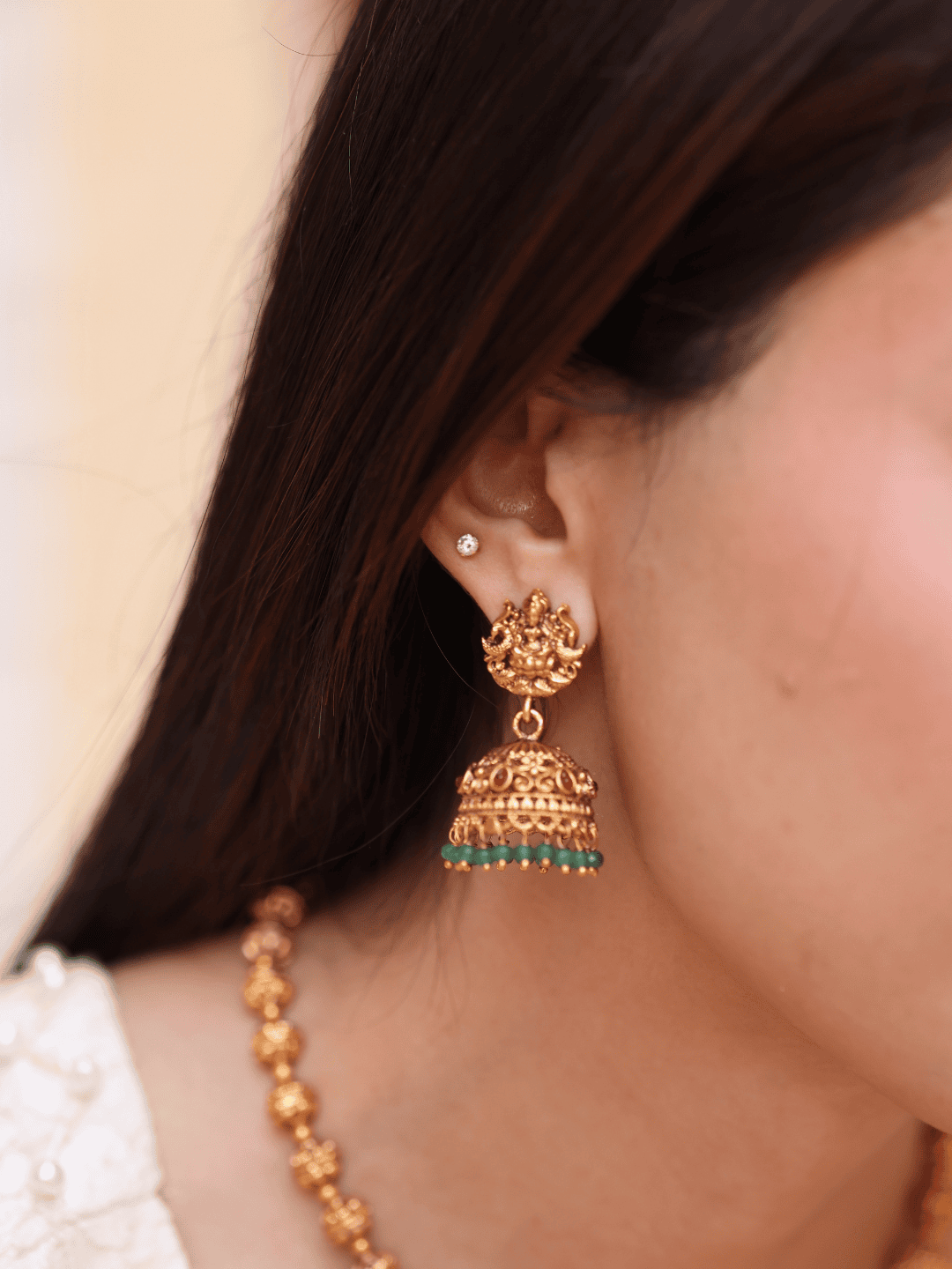 Divine Lakshmi Brass Necklace Set