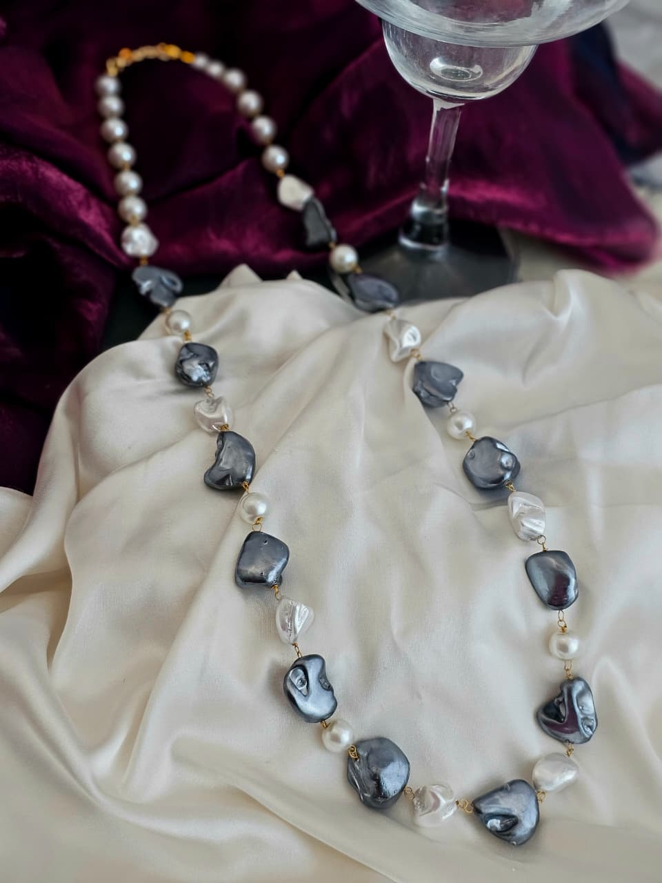 Multicolor Mother of Pearl Long Necklace