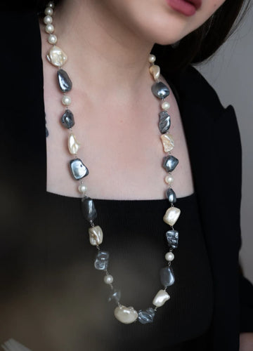 Multicolor Mother of Pearl Long Necklace