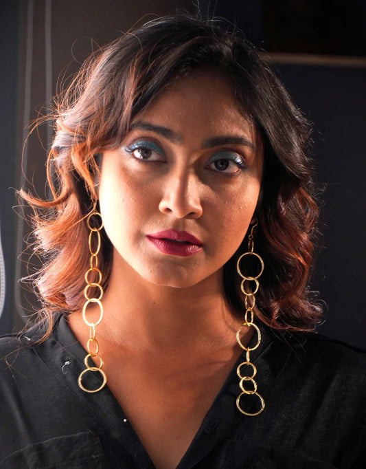 Seraphina Handcrafted Link Earrings With Anti-Tarnish Finish