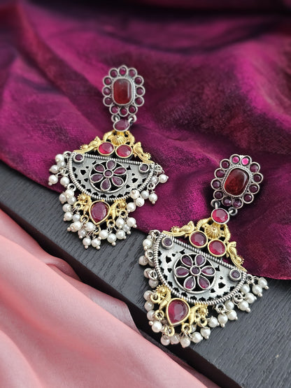 Crimson Glow Monalisa Earrings