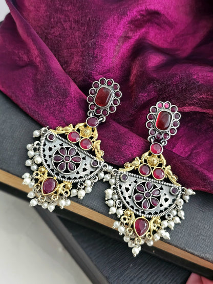 Crimson Glow Monalisa Earrings