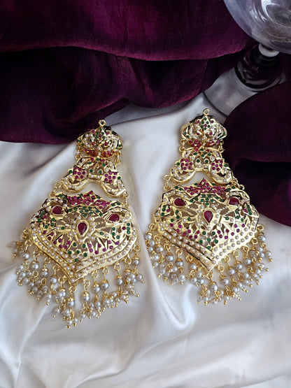 Regal Cascade Jadau Earrings