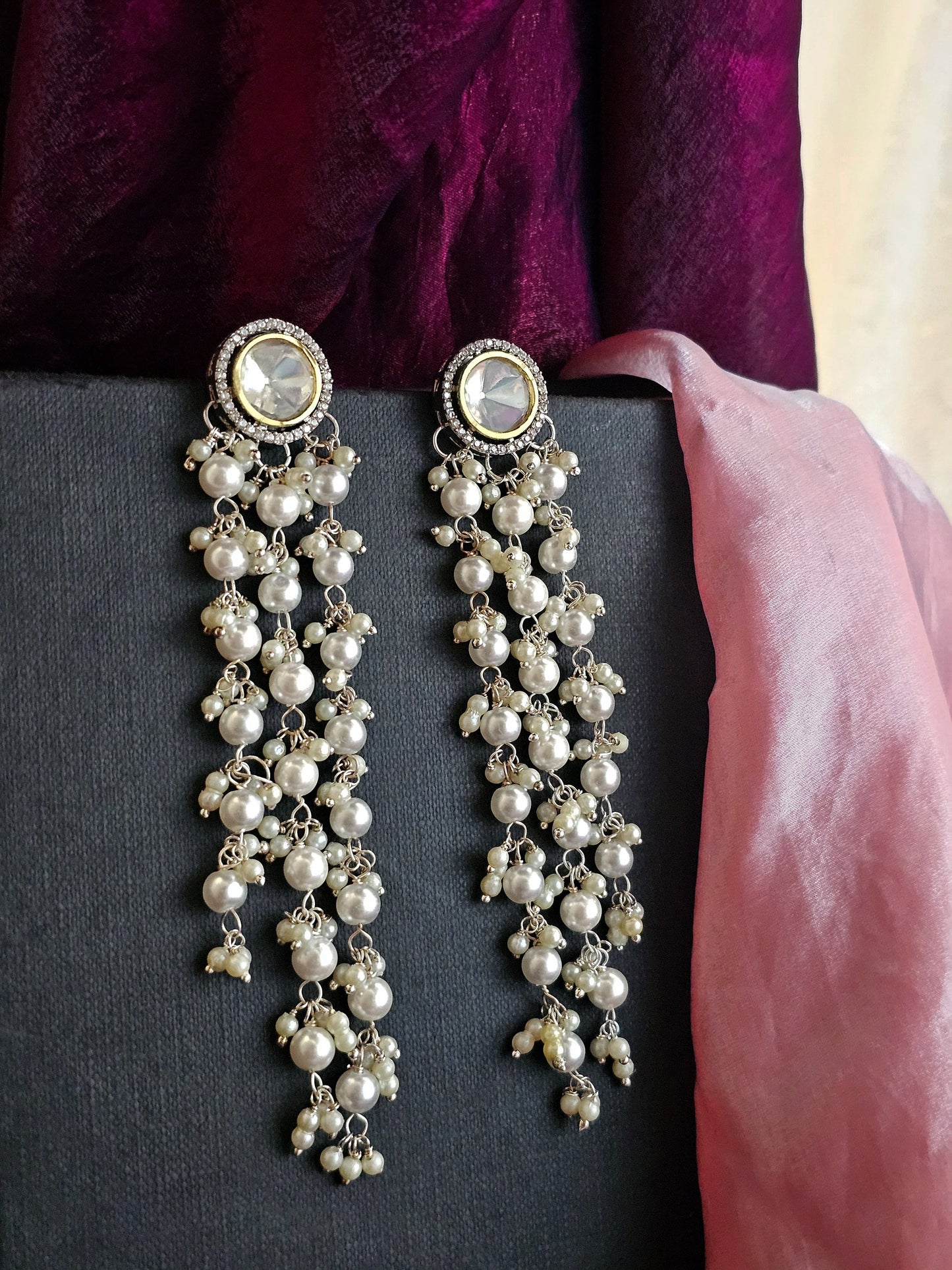 Royal Glow Kundan Drop Earrings