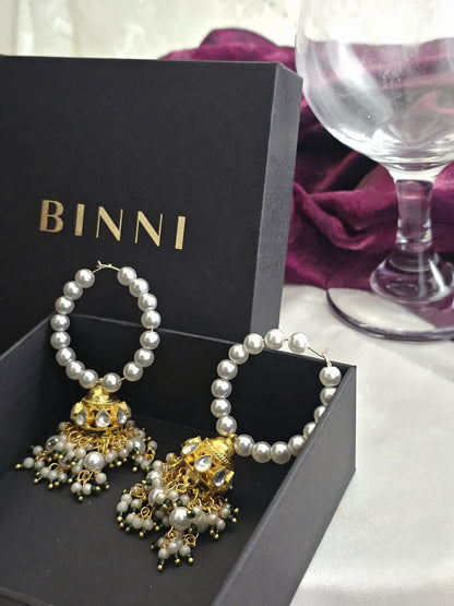 Pearl Harmony Jhumka Hoops