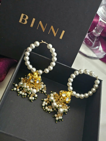Pearl Harmony Jhumka Hoops