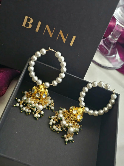 Pearl Harmony Jhumka Hoops