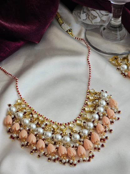 Regal Bloom Kundan Pearl Set