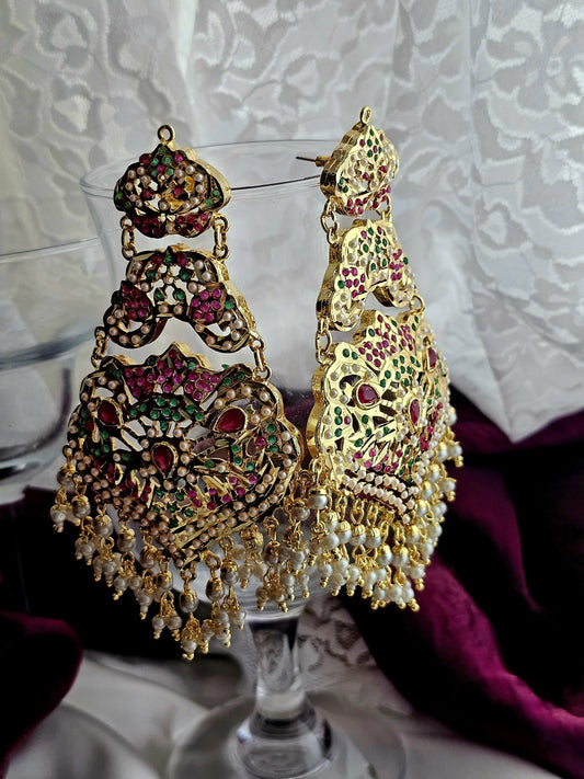 Radiant Hues Brass Earrings