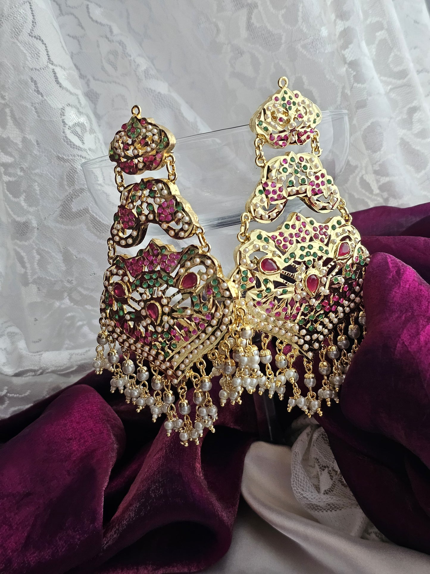 Radiant Hues Brass Earrings