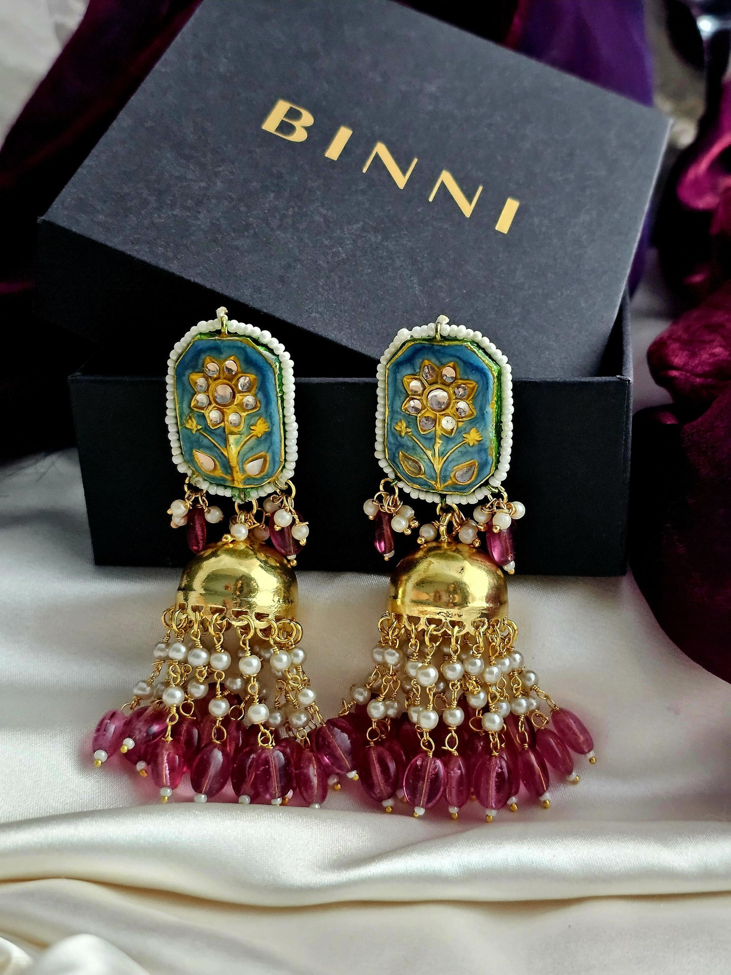 Heritage Carved Jhumka Earrings