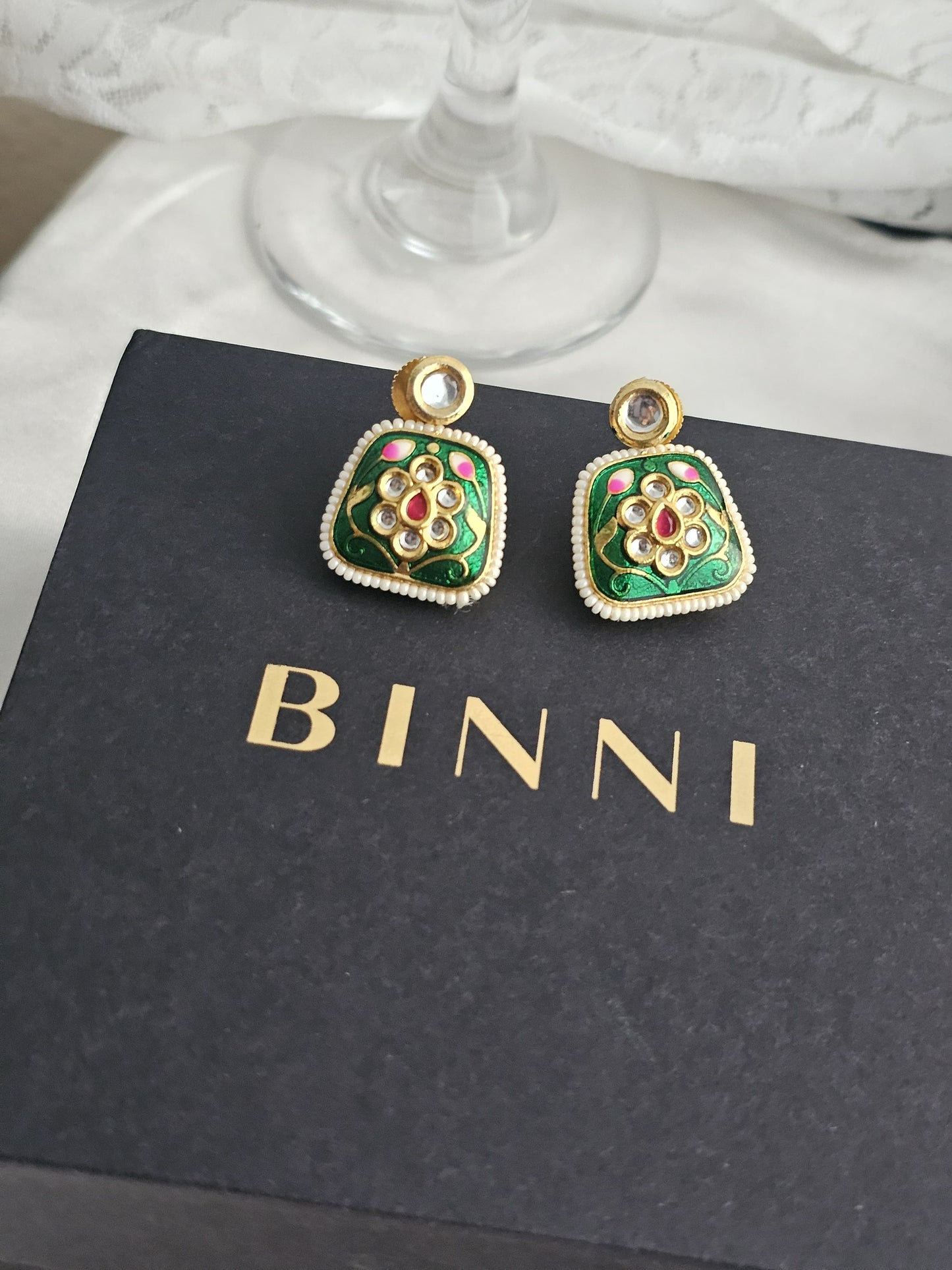 Meadow Charm Carved Earrings